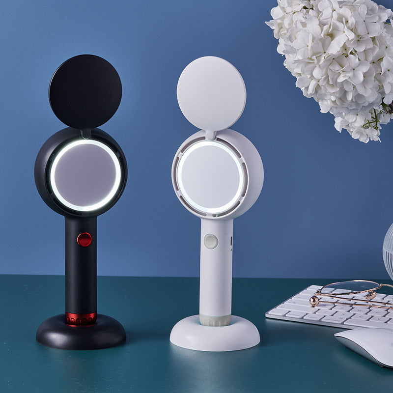 AUREVIAN Handheld Portable Mute USB Rechargeable Fan With Light