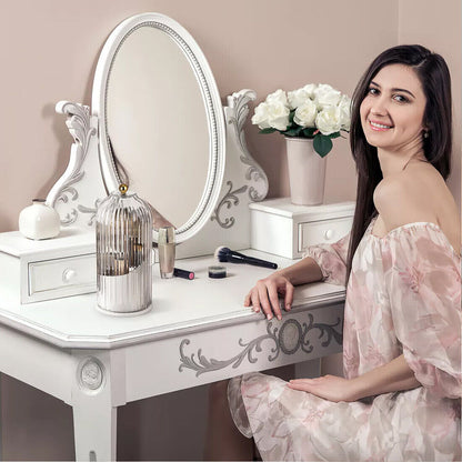 AUREVIAN 360  Rotating Makeup Brush Holder Storage Box Desktop Cosmetic Organizer W  Lid