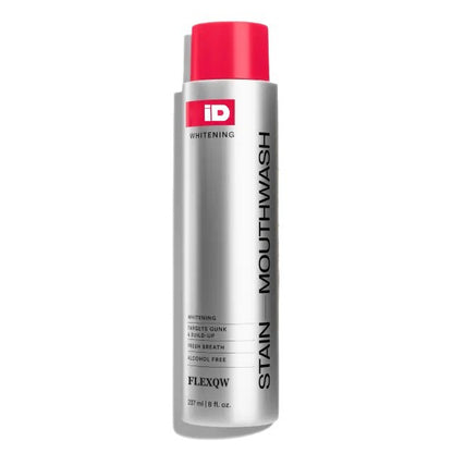 Stain-removing mouthwash, deep cleansing, minty and long-lasting.