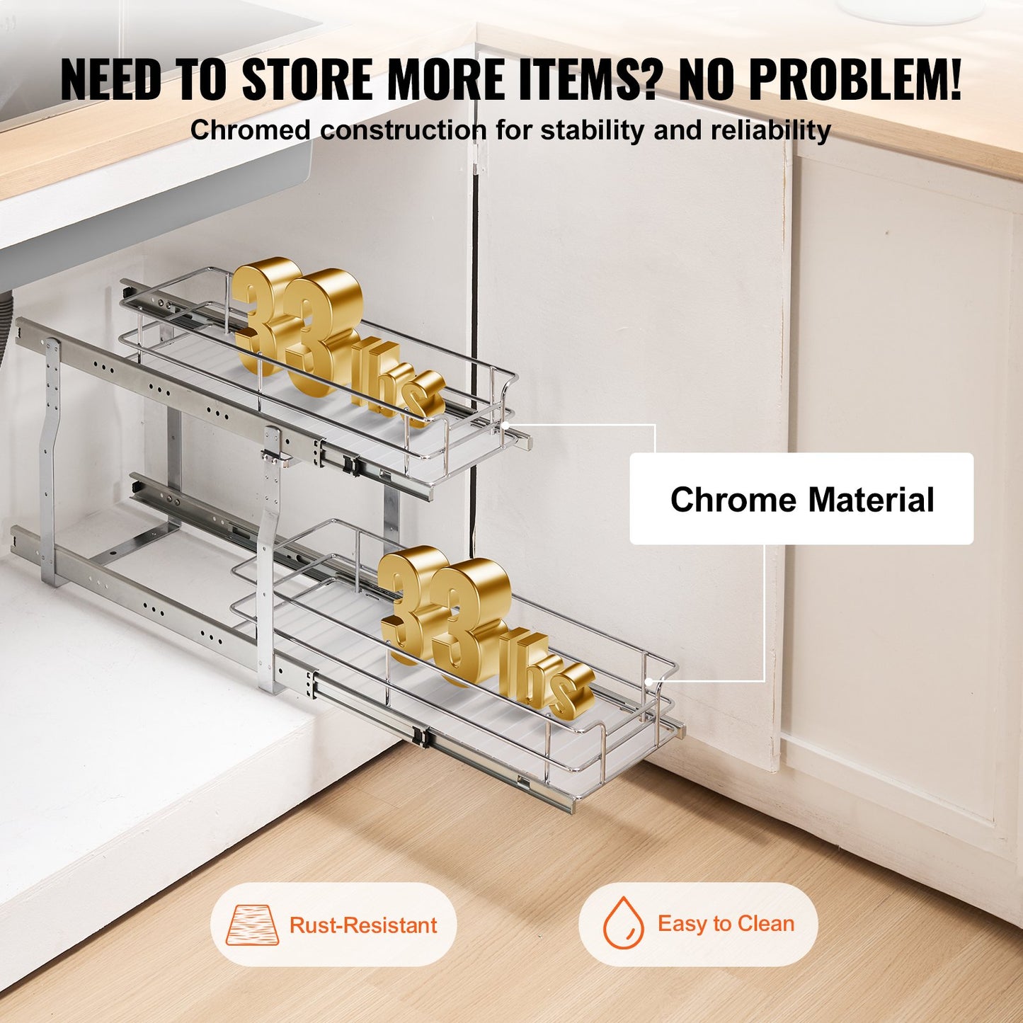 AUREVIAN Under Sink Organizer