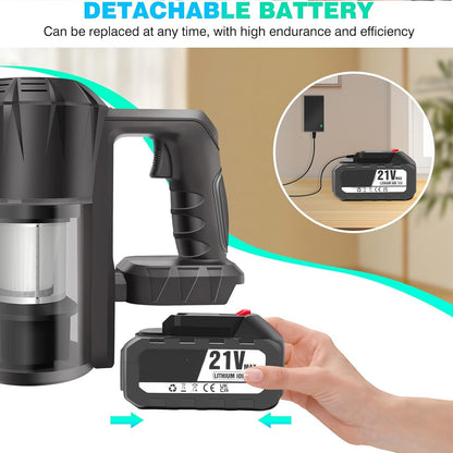 AUREVIAN 12VBlack Cordless Vacuum Cleaner